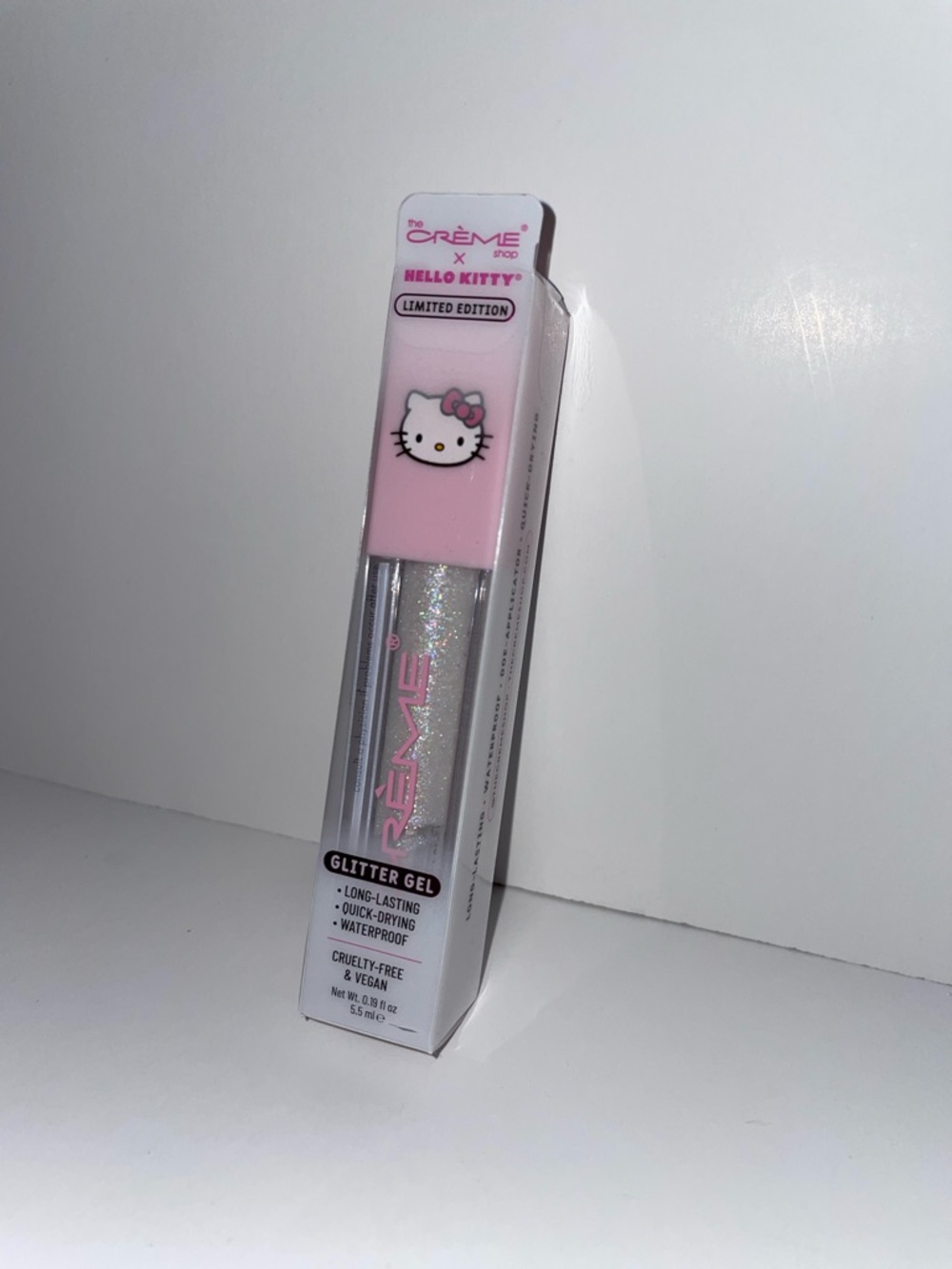 NIB The CRÈME SHOP.  Pink Glitter Lip Gel - Limited Edition